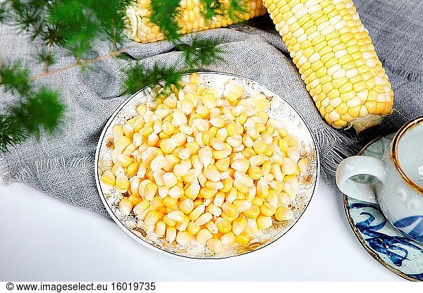 A small amount of corn