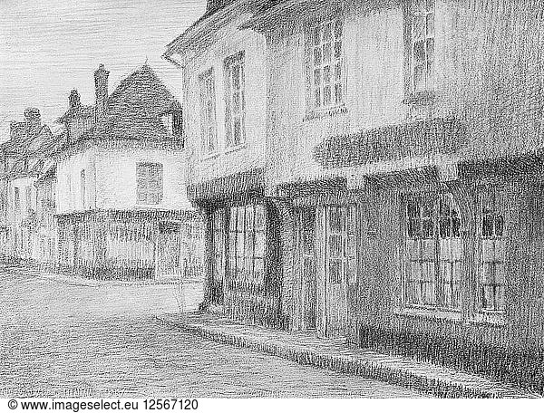 A Street in Beauvais  1901. Artist: Unknown