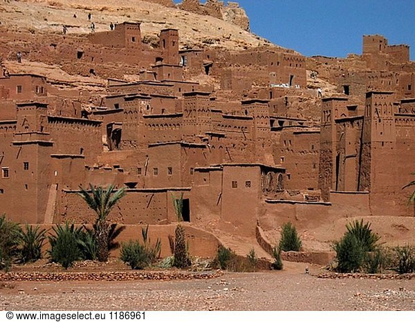 Aït Ben Haddou Kasbah (Schlamm Festung)  Ouarzazate  hoher Atlas. Marokko