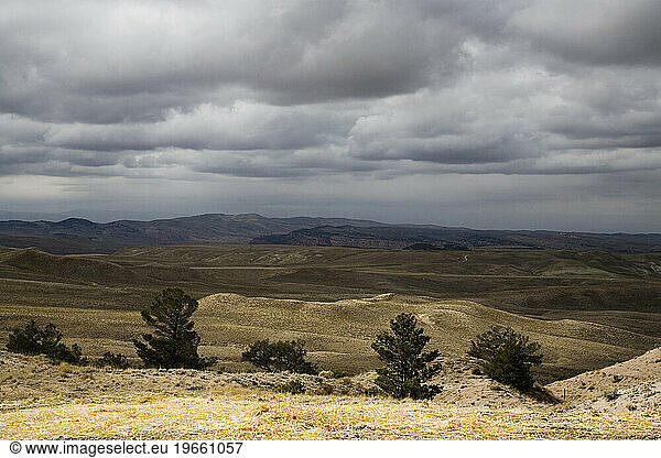 A view of clouds forming over the Wind River Indian Reservation in Wyoming.