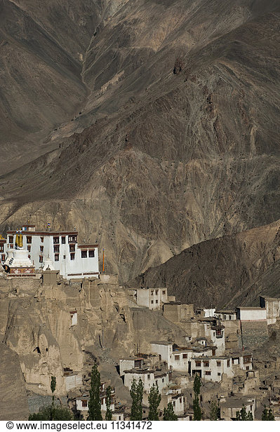 A view of the magnificent 1000-year-old Lamayuru Monastery in the remote region of Ladakh  Himalayas  northern India  Asia