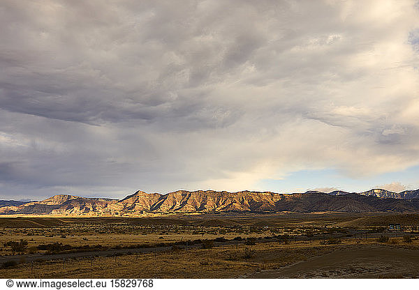 A view of the mountains from 18 road in Fruita  Colorado.