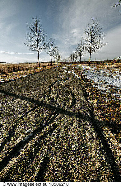 A walking path circumnavigating the Flight 93 National Memorial