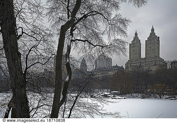 A winter view from Central Park in New York.