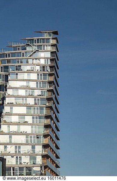 Aarhus  Dänemark Ein Turm des neuen Stadt- und Wohnentwicklungsprojekts Docklands.