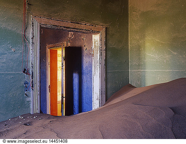 Abandoned House Filled with Drifting Sand