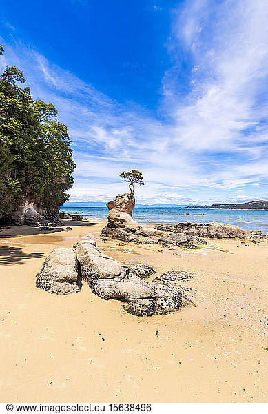 Abel Tasman Coastal Track gegen den Himmel auf der Südinsel  Neuseeland