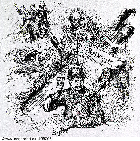 Absinthe  Insanity  Murder and Suicide  1883