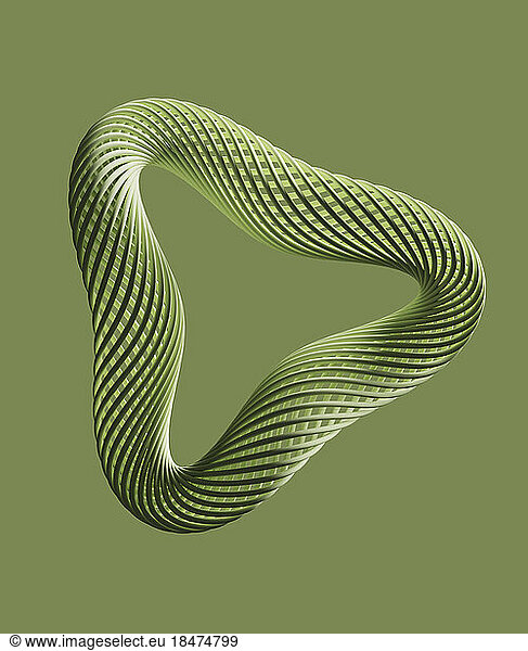 Abstract 3D design against green background