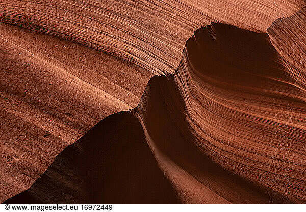 Abstract details of orange slot canyon wall  Antelope Canyon X  Page  Arizona  USA