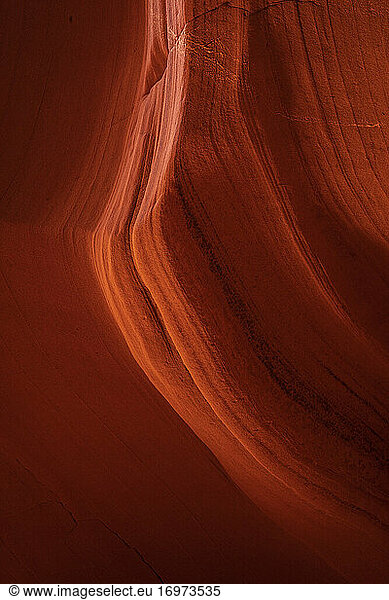 Abstract details of orange slot canyon wall  Antelope Canyon X  Page  Arizona  USA