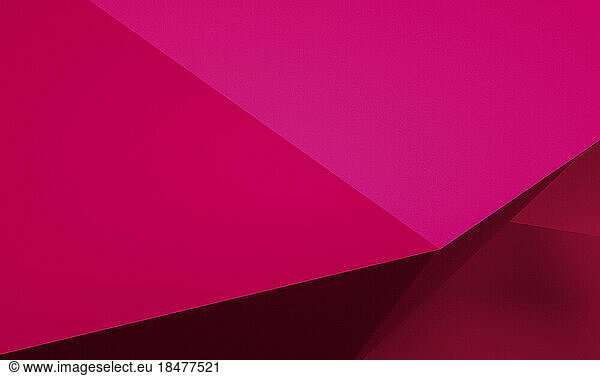 Abstract geometry on red background