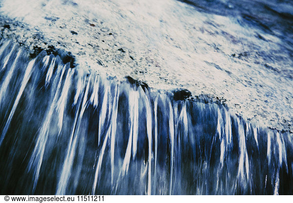 Abstract of flowing water  shot on colour infrared film