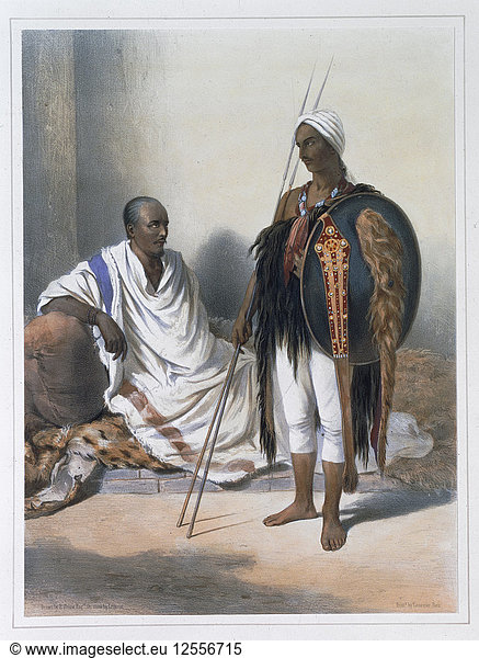 Abyssinian priest and warrior  1848. Artist: Lemoine