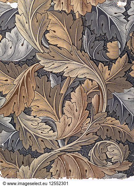 Acanthus Acanthus, wallpaper designed by William Morris, 1875. Artist ...