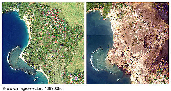 Aceh  Indonesia  Before and After 2004 Tsunami