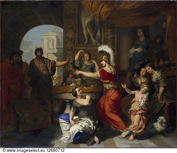 Achilles wird von Odysseus bei den Töchtern des Lykomedes auf Skyros entdeckt.