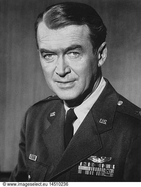 Actor James Stewart  Portrait Wearing his Air Force Reserve Uniform  From which he retired as a Brigadier General  1959