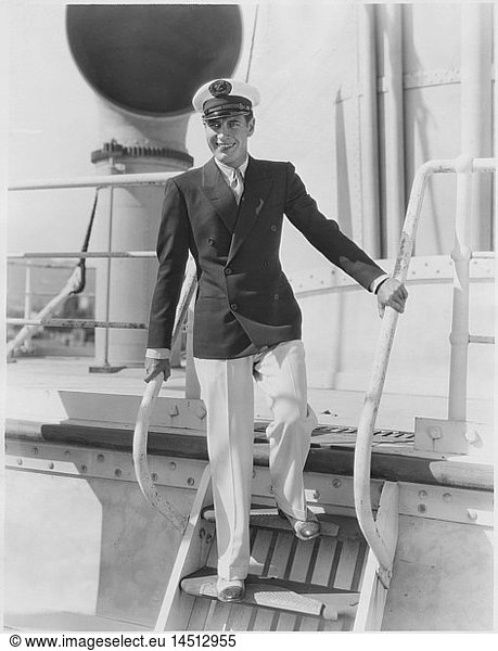 Actor Richard Arlen  Publicity Portrait on Ship  1930's