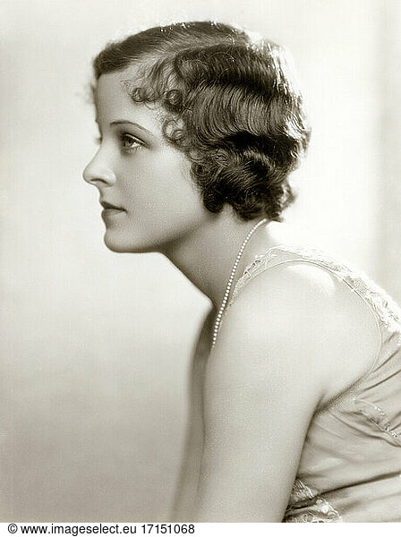 Actress Barbara Kent  Head and Shoulders Profile Portrait  Universal Pictures  late 1920's