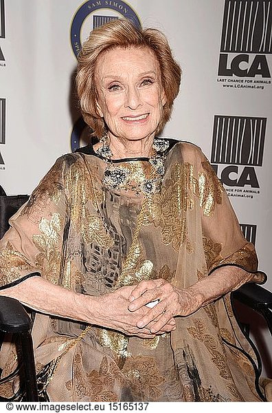 Actress Cloris Leachman attends the Last Chance for Animals Benefit Gala at The Beverly Hilton Hotel on October 24  2015 in Beverly Hills  California.