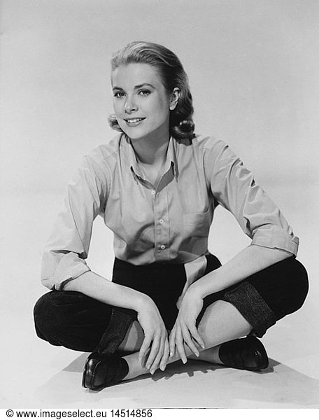 Actress Grace Kelly  Publicity Portrait in Casual Clothes  1954