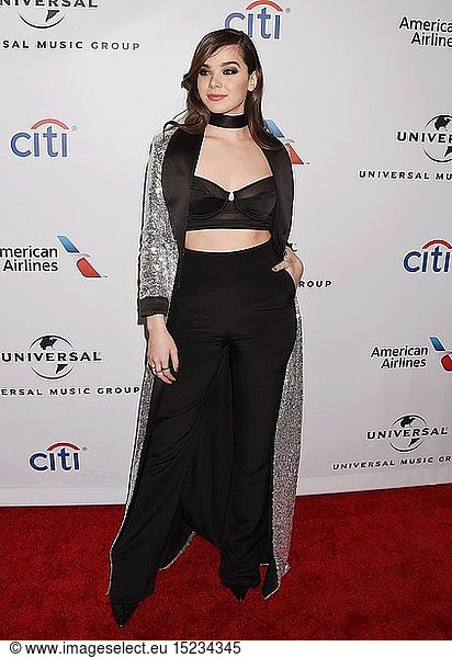 Actress Hailee Steinfeld arrives at Universal Music Group's 2016 GRAMMY After Party at The Theatre At The Ace Hotel on February 15  2016 in Los Angeles