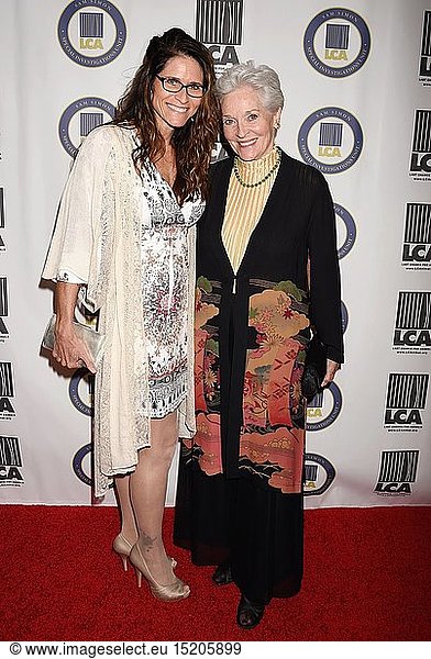 Actress Lee Meriwether (R) and daughter Lesley Aletter attend the Last Chance for Animals Benefit Gala at The Beverly Hilton Hotel on October 24  2015 in Beverly Hills  California.