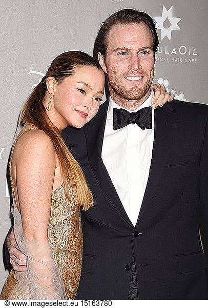 Actress/model Devon Aoki (L) and James Bailey attend the 2015 Baby2Baby Gala presented by MarulaOil & Kayne Capital Advisors Foundation honoring Kerry Washington at 3LABS on November 14  2015 in Culver City  California.
