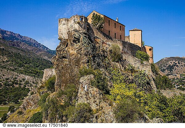 Adlerhorst (Nid d'Aigle) der Zitadelle  Corte  Herz der Insel Korsika  Corte  Korsika  Frankreich  Europa