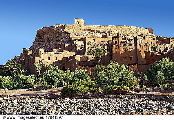 Adobe-Gebäude des Berber-Ksar oder befestigten Dorfes Ait Benhaddou  Sous-Massa-Dra Marokko
