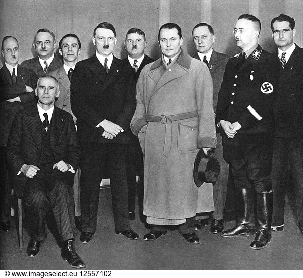 Adolf Hitler (1889-1945) with other members of the Nazi Party Adolf ...