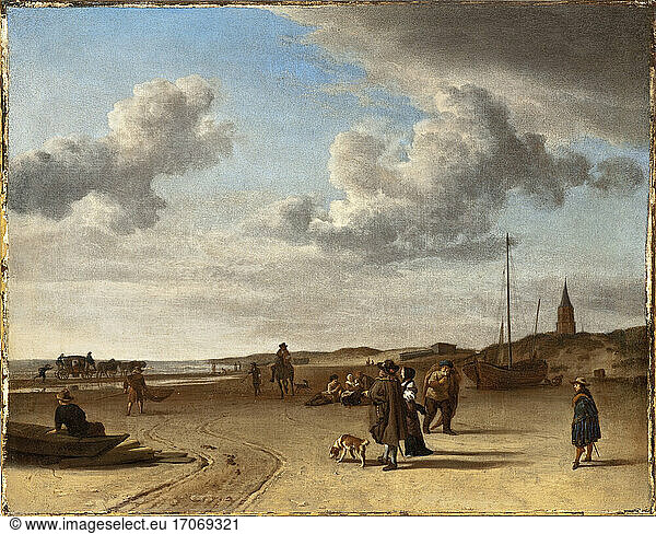 Adriaen van de Velde;
Dutch painter;
1636–1672. The Beach Scheveningen 1670. Painting oil on canvas 66.04 × 7.62 cm.
Inv. No. M. 2009.106.14
Los Angeles County Museum of Art.