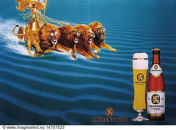 advertising  beverages  beer  Loewenbraeu Pilsner  cinema advertising  Germany  1990s