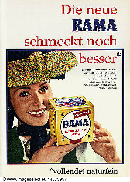 advertising  food  Rama  woman  magazine advertising  Germany  1964