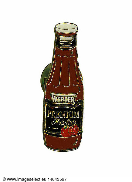 advertising  food  Werder tomato ketchup  sticker  20th century  20th century  East-Germany  East Germany  GDR  DDR  fizzy drink  sticker  badge  pin  pins  trademark  trademarks  brand  brands  branded  logo  logos  button  historic  historical  clipping  cut out  cut-out  cut-outs  stills