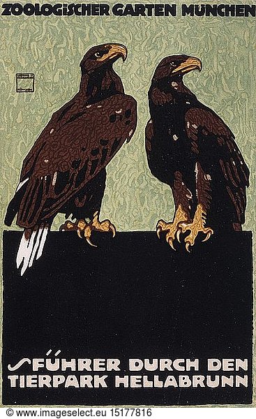advertising  Ludwig Hohlwein (1874 - 1949)  advertising poster  Hellabrunn Zoo  1912