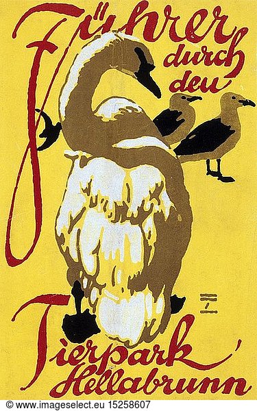 advertising  Ludwig Hohlwein (1874 - 1949)  advertising poster  Hellabrunn Zoo  1912