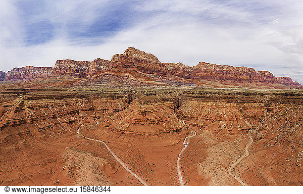 Aerial Panoramas of the Towering Vermilion Cliffs of the Paria P
