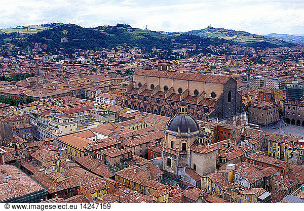 Aerial view Bologna  Emilia-Romagna  Italy