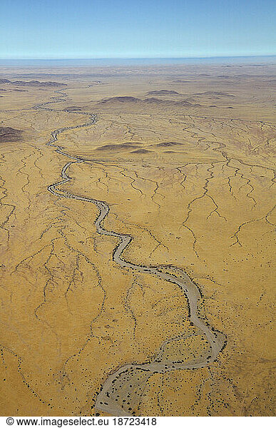 Aerial view near Serra Cafema  Kunene Region  Namibia