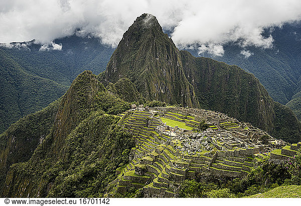 Aerial View Of Machu Picchu Aerial View Of Machu Picchu, Peru,Citadel ...