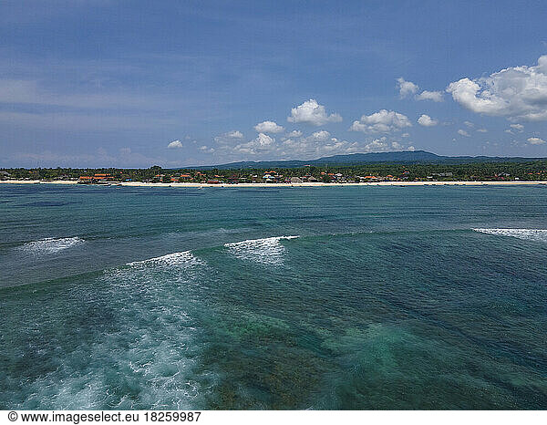 Aerial view of Nusa Lembongan island  Indonesia