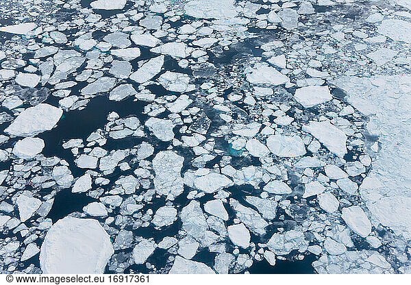 Aerial view of sea ice  Kulusuk  East Greenland