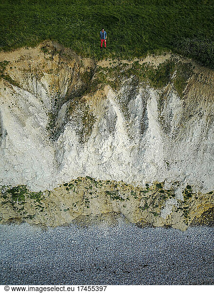 Aerial View of the French Cliff across the english channel