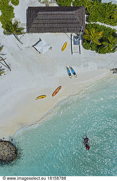 Aerial View of tropical beach  Maldives