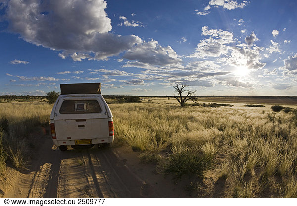 Africa  Botswana  Vehicle on track