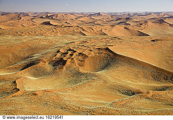 Africa  Namibia  Dunes in the Namib Desert  Aerial view