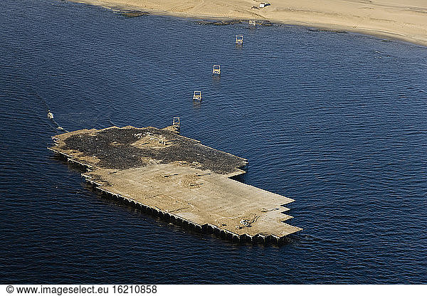 Africa  Namibia  Guano platform  Aerial view