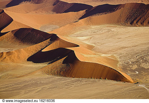 Africa  Namibia  Sossusvlei  Desert landscape  Aerial view